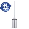 Free-standing toilet brush, short "TUBE", polished steel